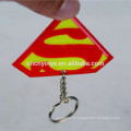 Promotion cadeaux pvc trousseau, réfléchissant Keychain de Pvc, PVC reflet keyring